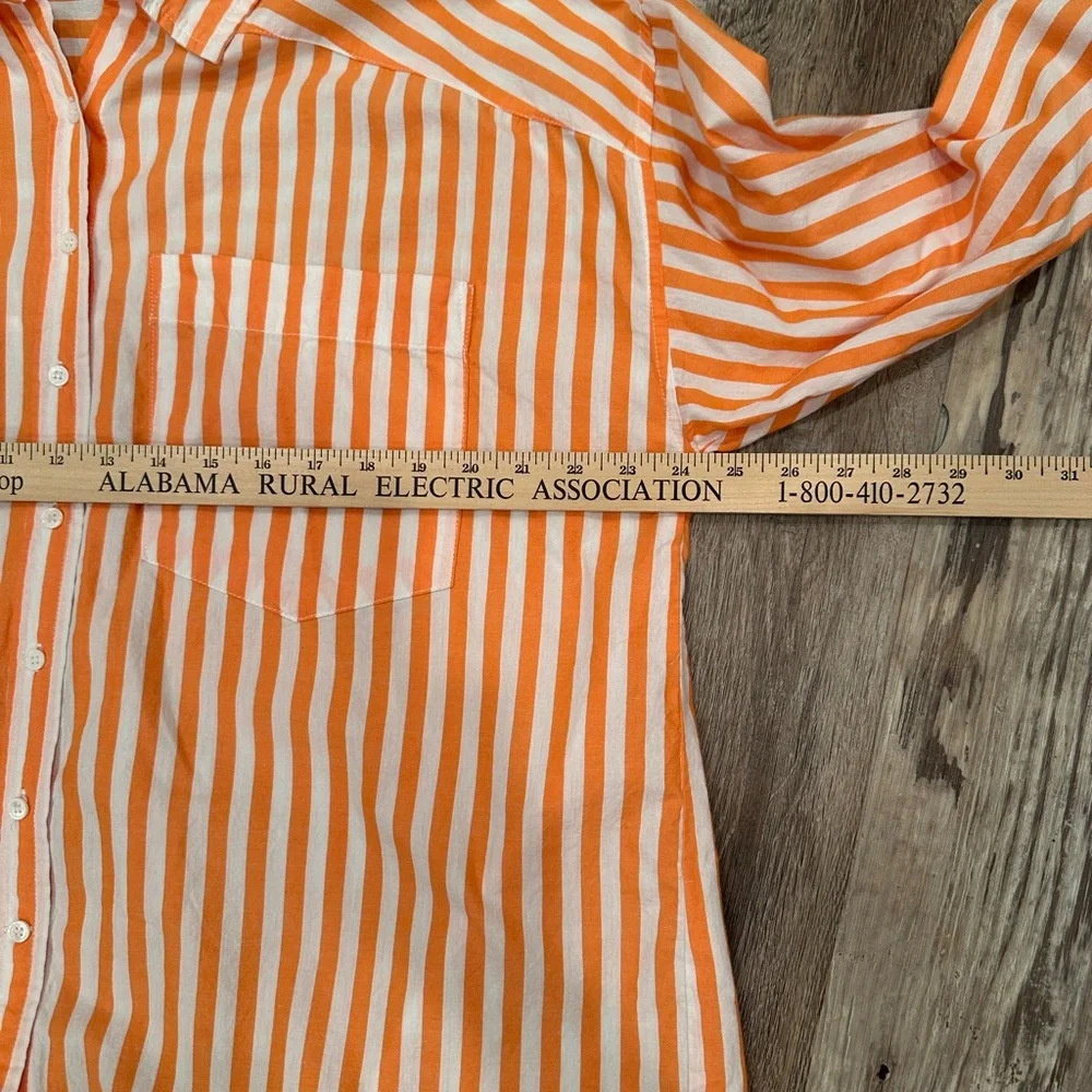 MAYE 100% Cotton Striped Button Down Shirt Business Casual Sz XL - Picture 6 of 12